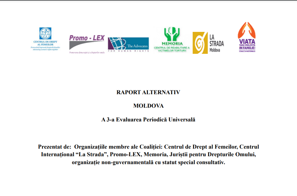 Raportul alternativ pentru Procesul de Evaluare Periodică Universală (EPU), a 3-a ediție